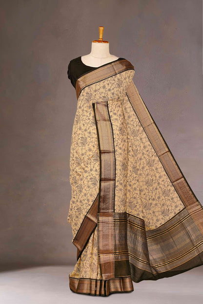 Tussar digital print 