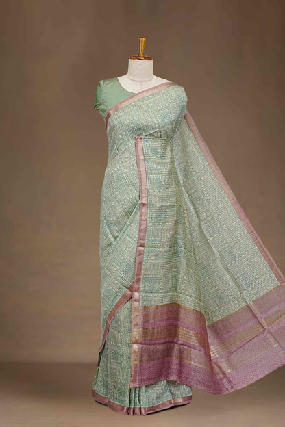 Tussar silk fabric
