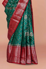Tussar silk saree with silver zari