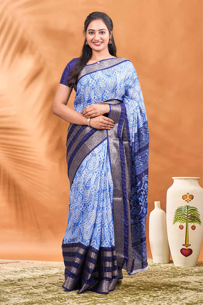  Vibrant festive blue drape