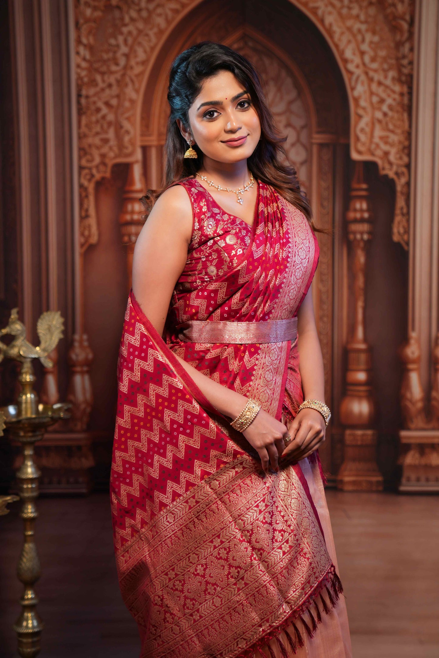 Vibrant orange festive attire