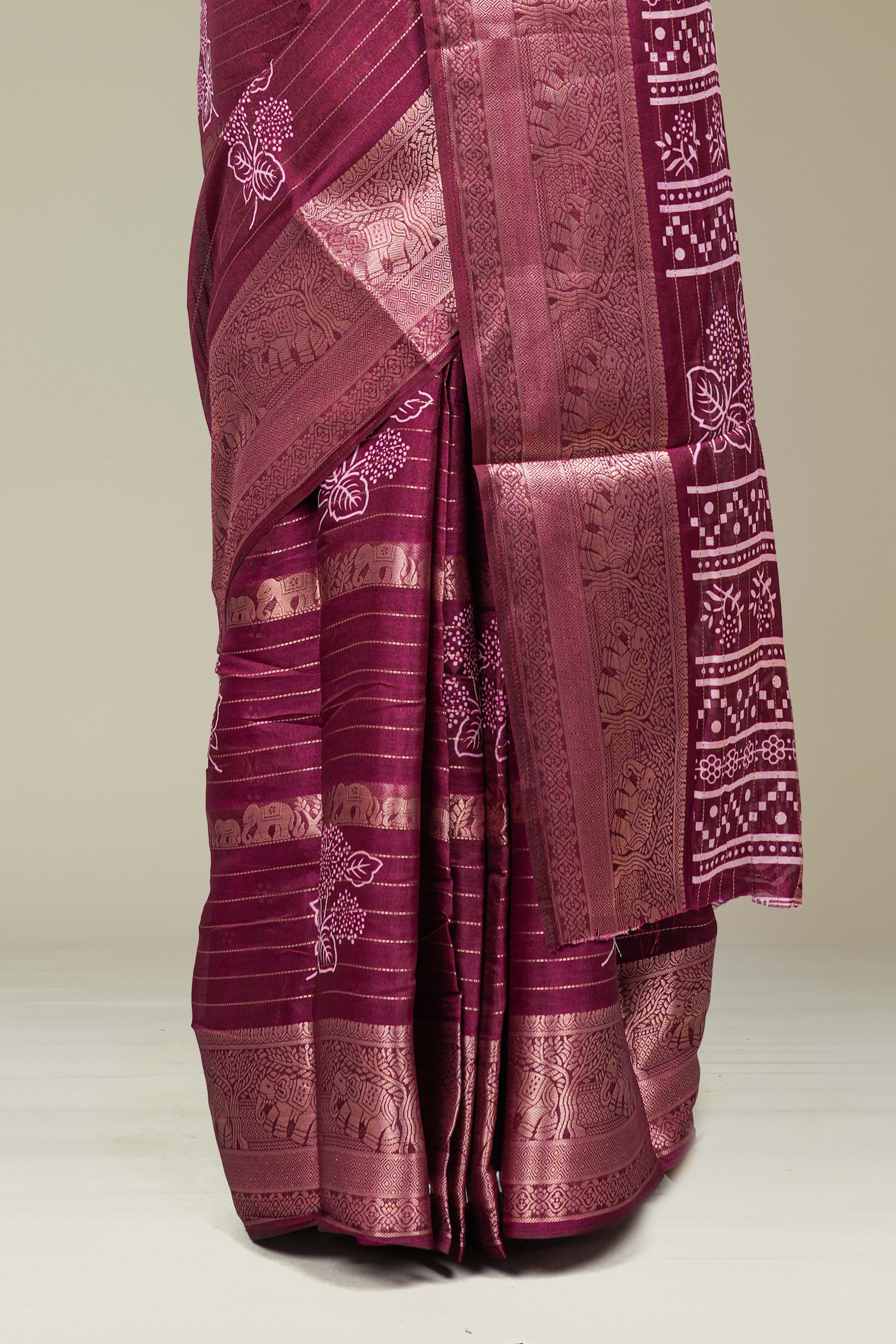Vine floral pallu