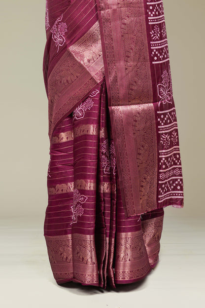 Vine floral pallu