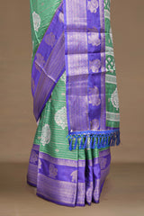 Vine floral pallu saree