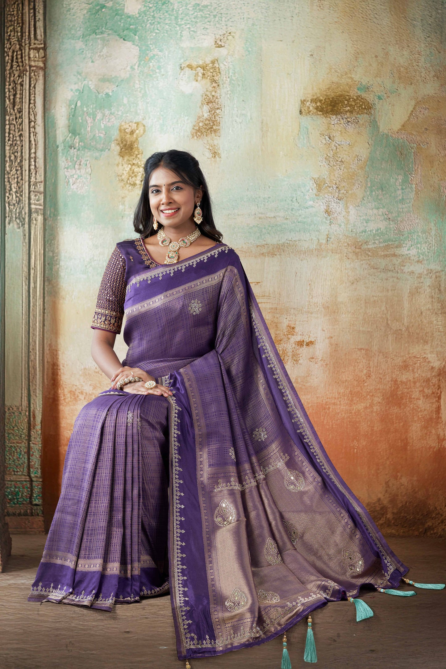 Violet Art Silk