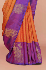 Violet Kanchipuram silk saree