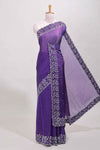 Violet color dotted stone saree