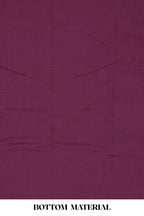 Violet cotton silk thread work suit