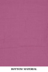 Violet cotton thread work suit