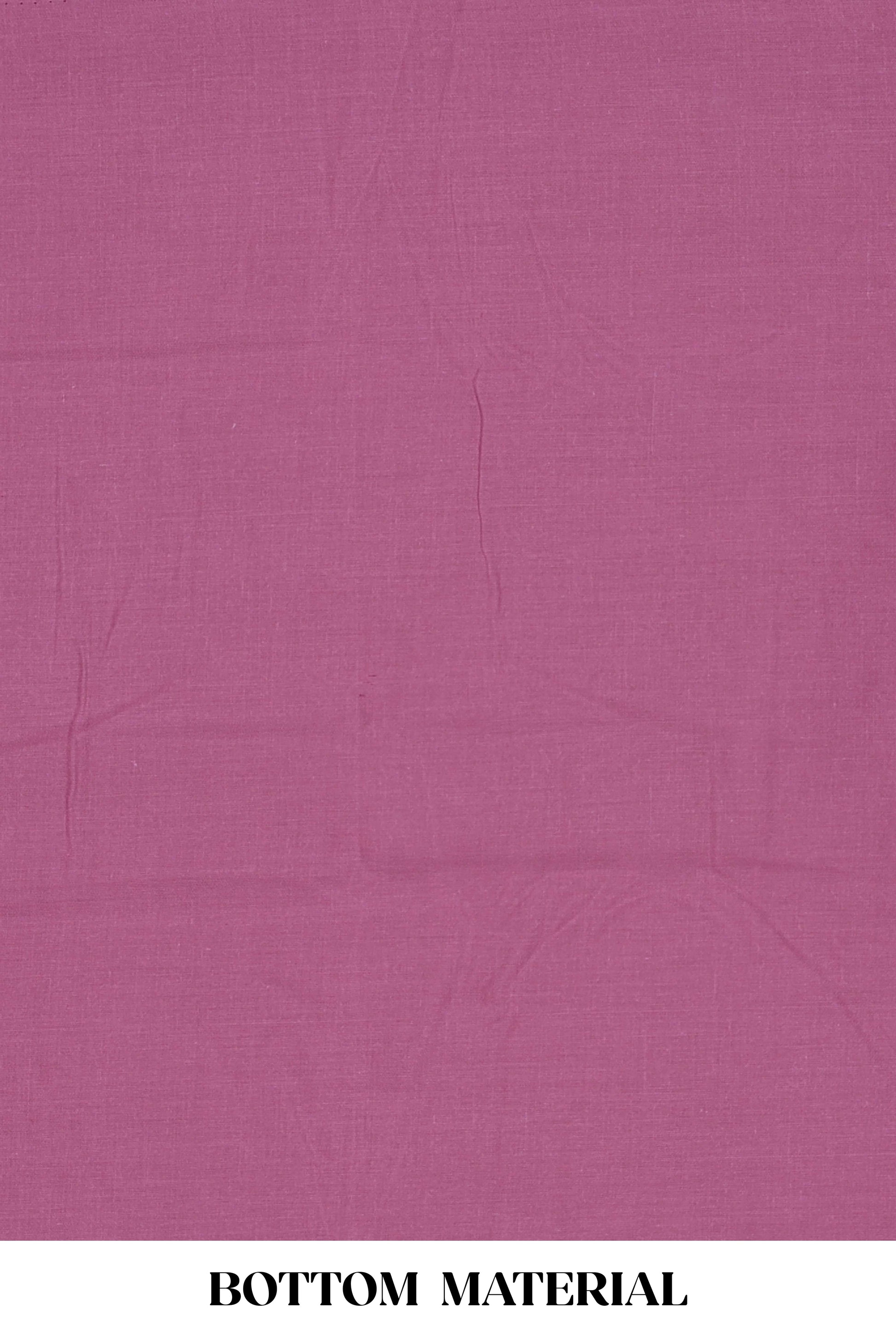 Violet cotton thread work suit