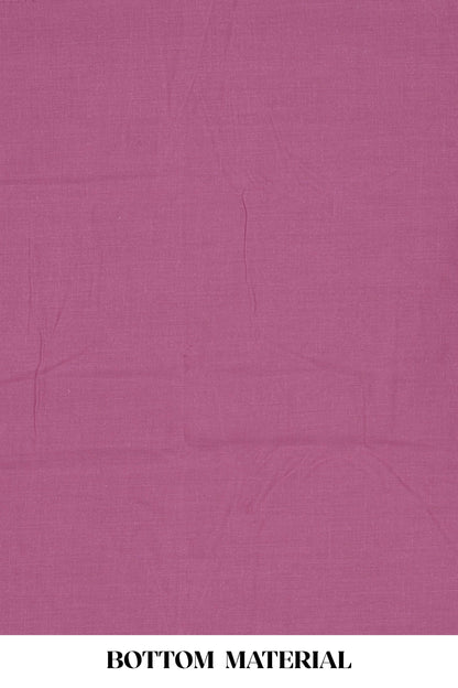 Violet cotton thread work suit