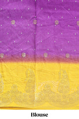 Violet dola silk elegant saree