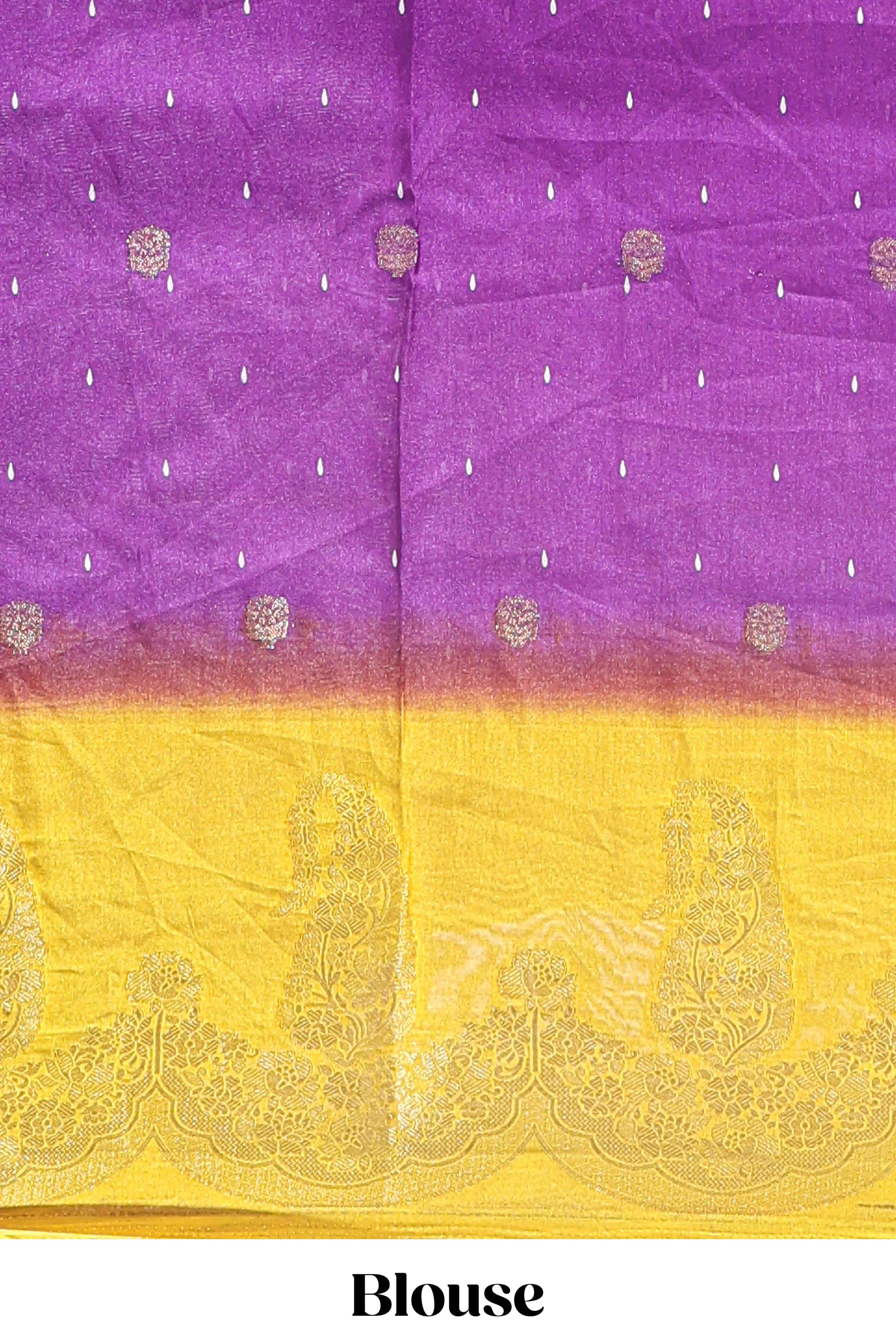 Violet dola silk elegant saree
