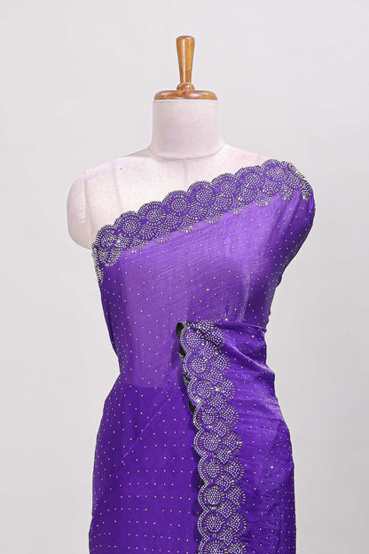 Violet festive designer saree