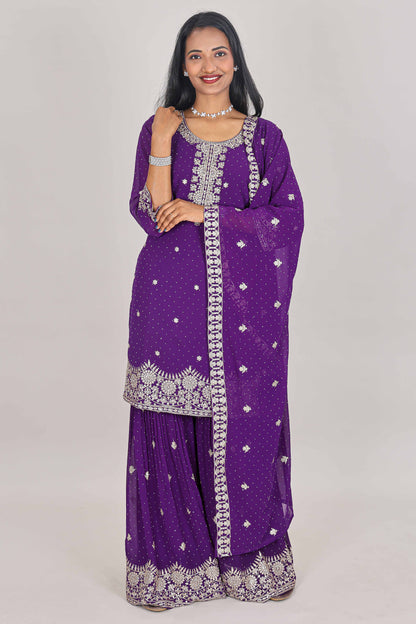 Violet festive sharara outfit
