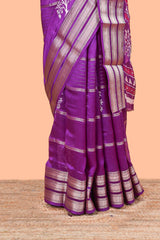 Violet moss chiffon elegant saree