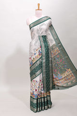 White airy georgette weave