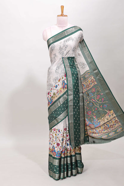 White airy georgette weave