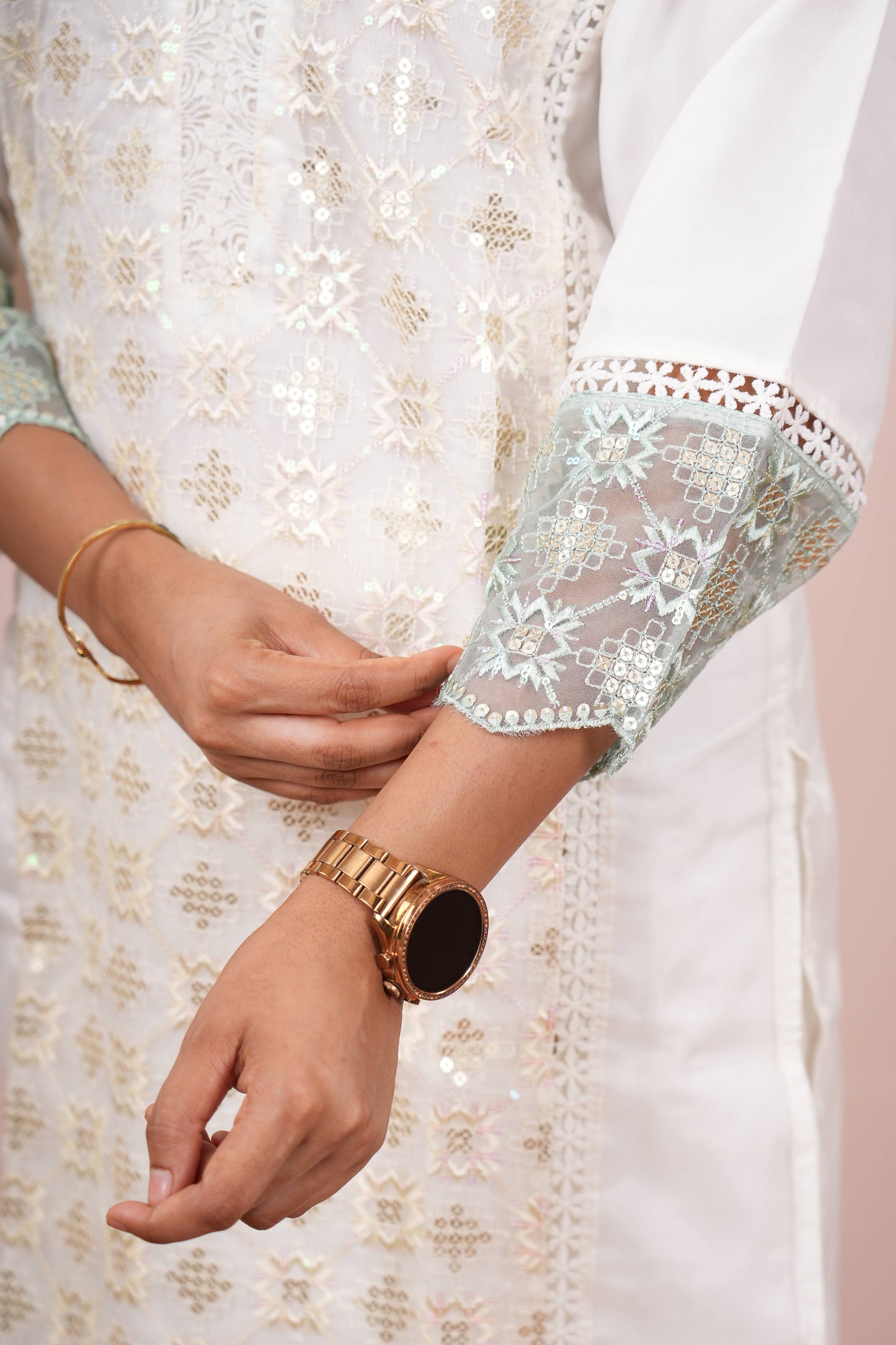 White designer salwar set