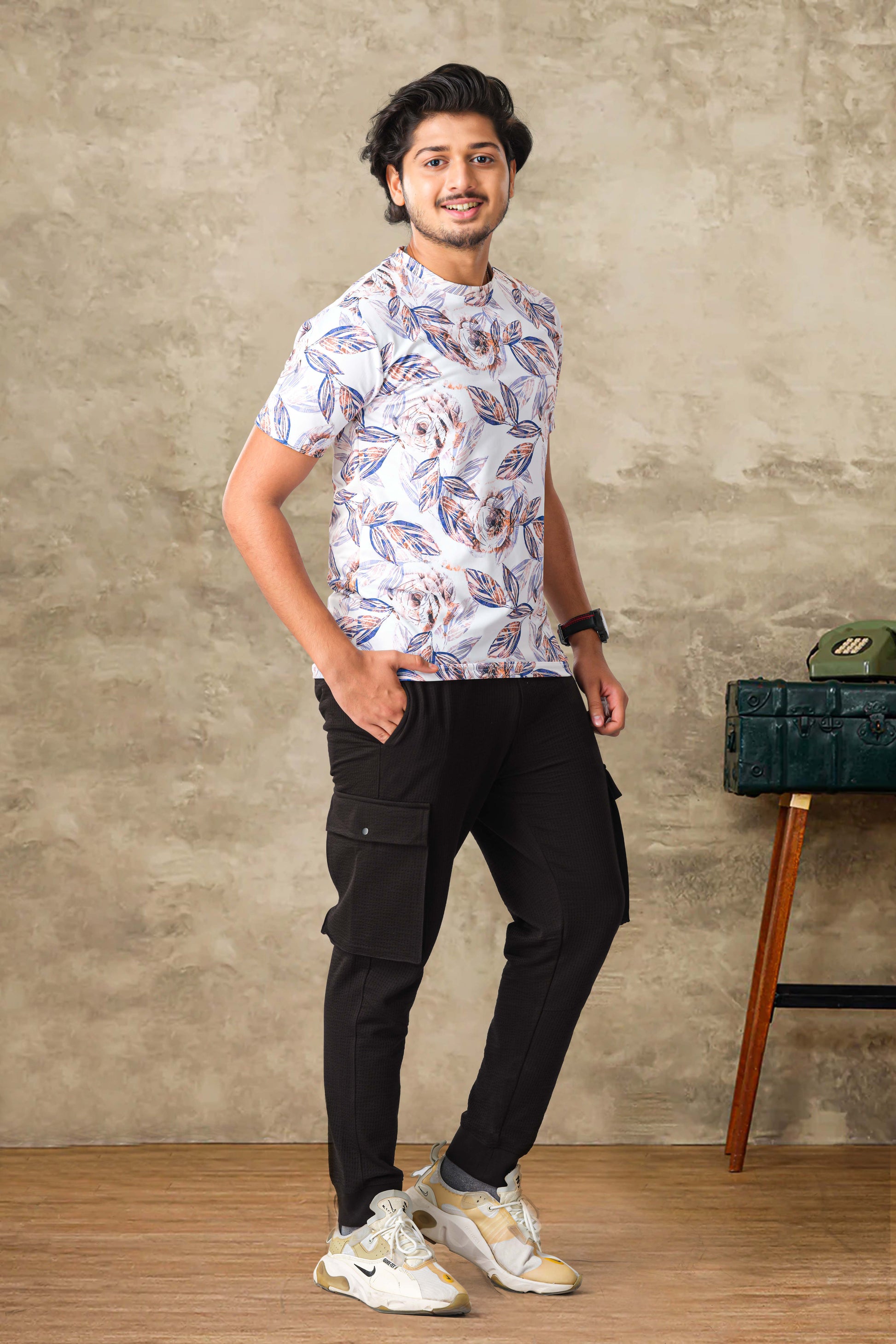 White digital print tshirt