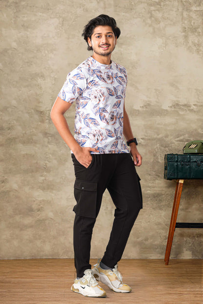 White digital print tshirt