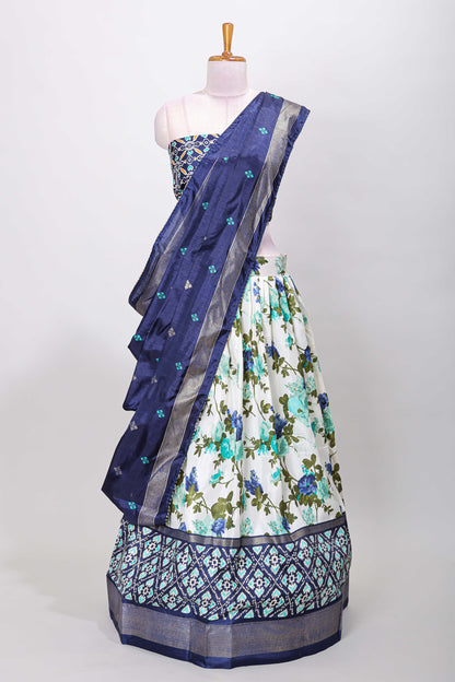 White festive ethnic ensemble