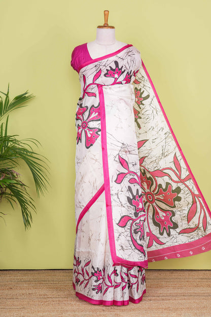 White khadi cotton weave