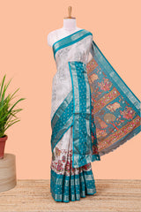 White lightweight georgette fabric