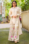 White mirror work co ord set