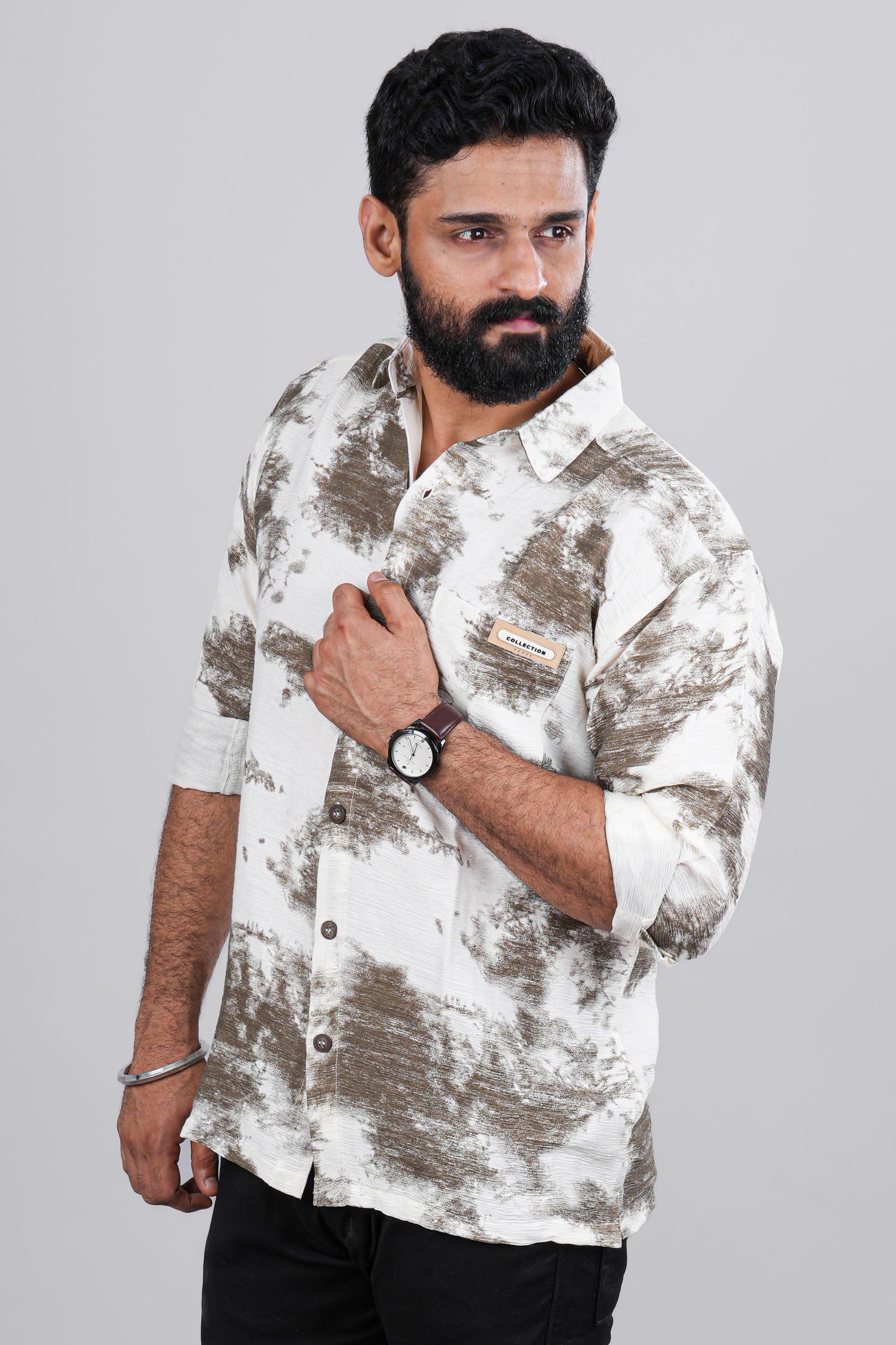 White modern casual shirt