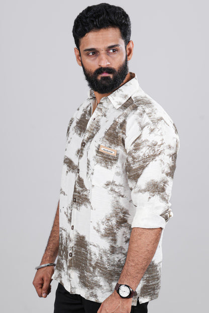 White pattern fashion shirt