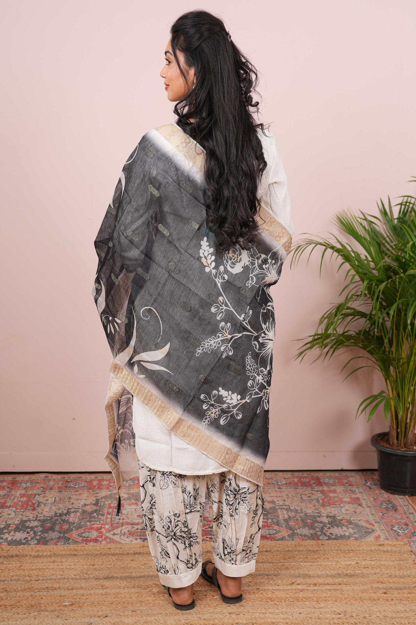 White traditional embroidered outfit