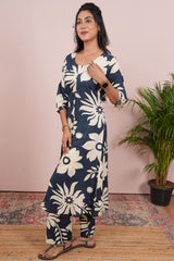 White traditional floral outfit