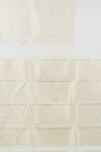 White zari border silk saree