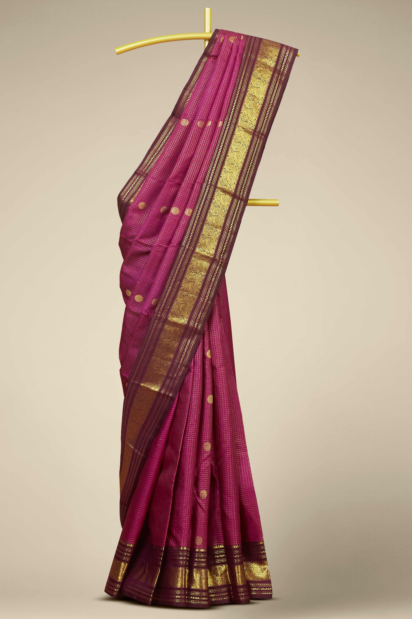 Wine Kanchipuram silk sarees

