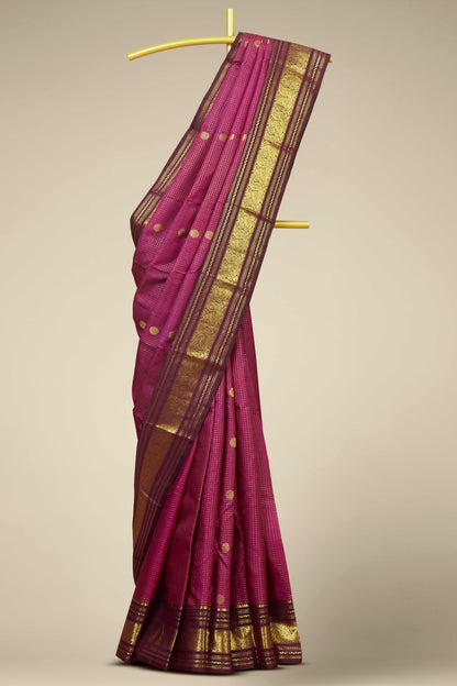 Wine Kanchipuram silk sarees
