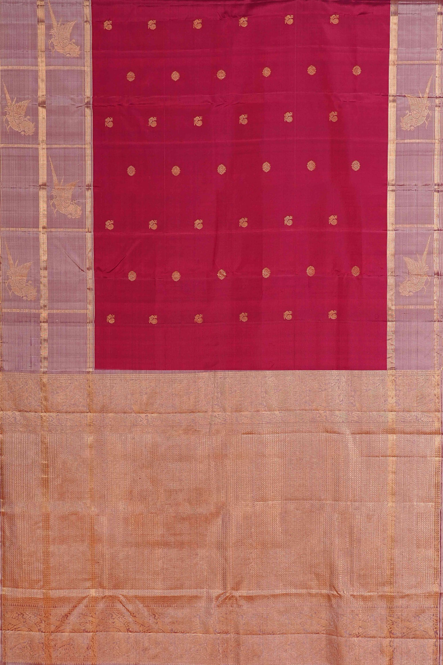 
Wine checked border silk sarees