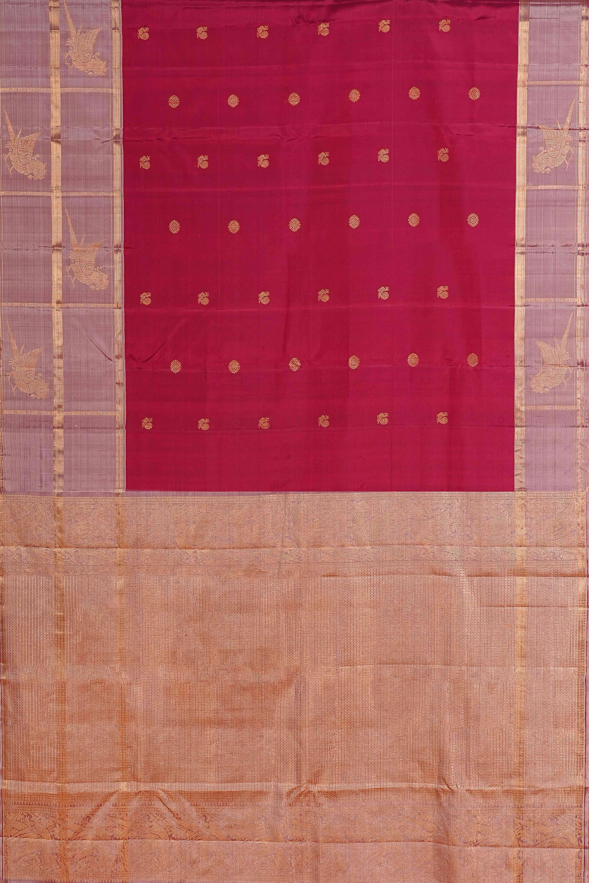
Wine checked border silk sarees
