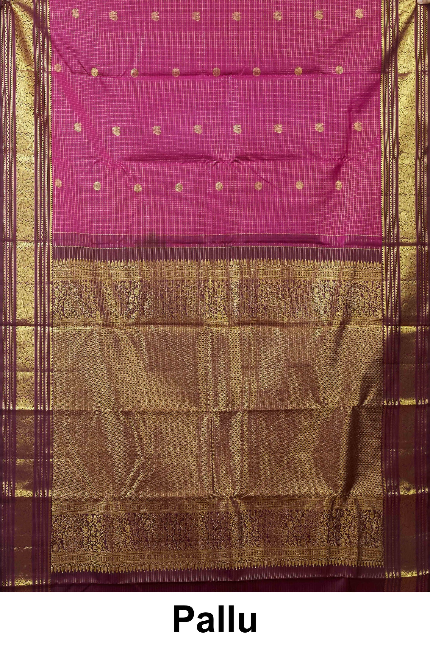 Wine silkssaree with olive border