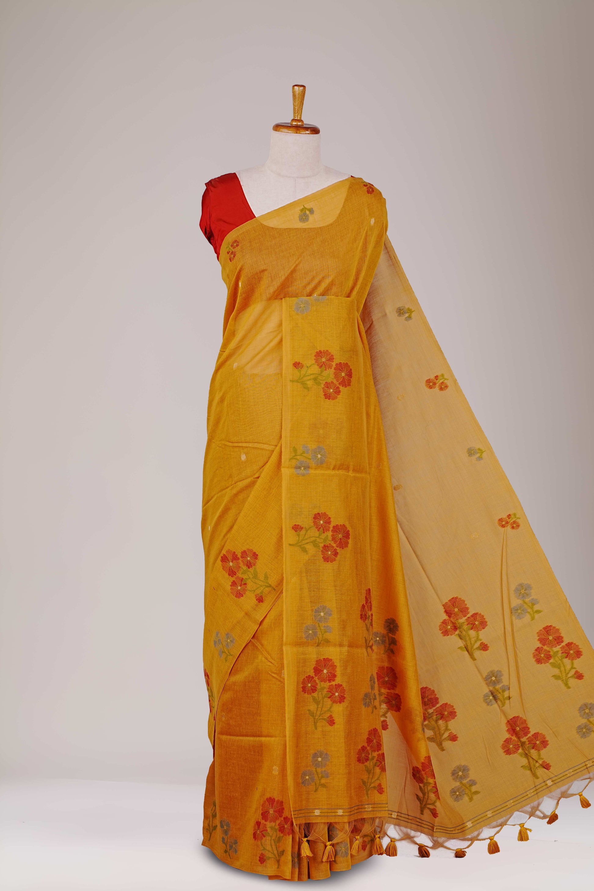 Yellow Embroidery work detailing