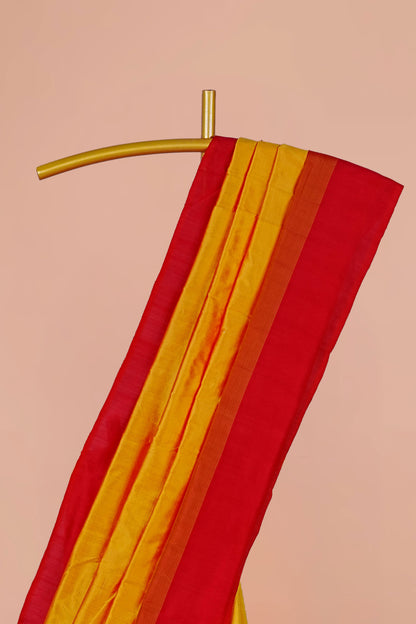 Yellow Traditional pochampally ikkat 