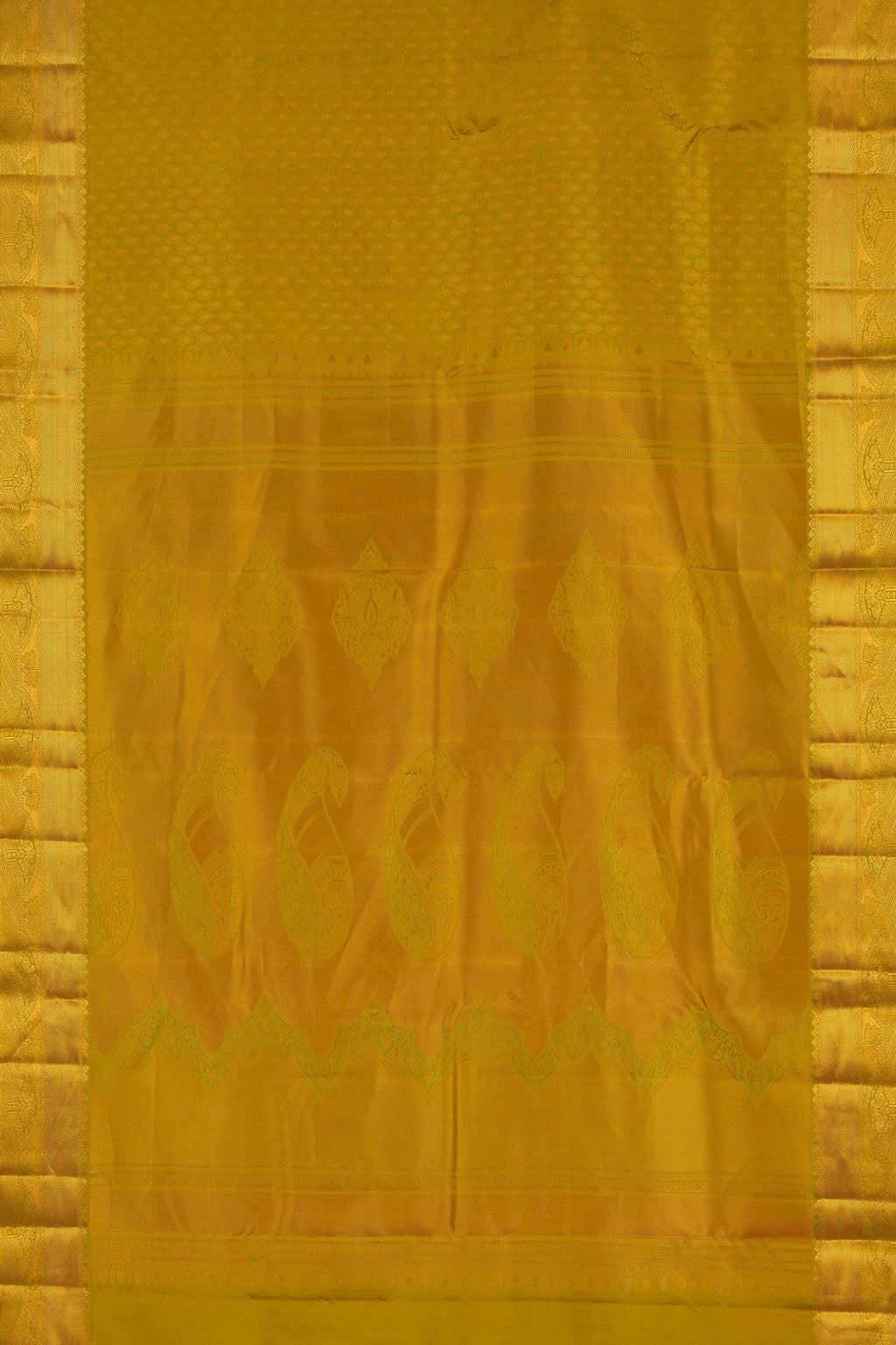 Yellow bridal silk saree