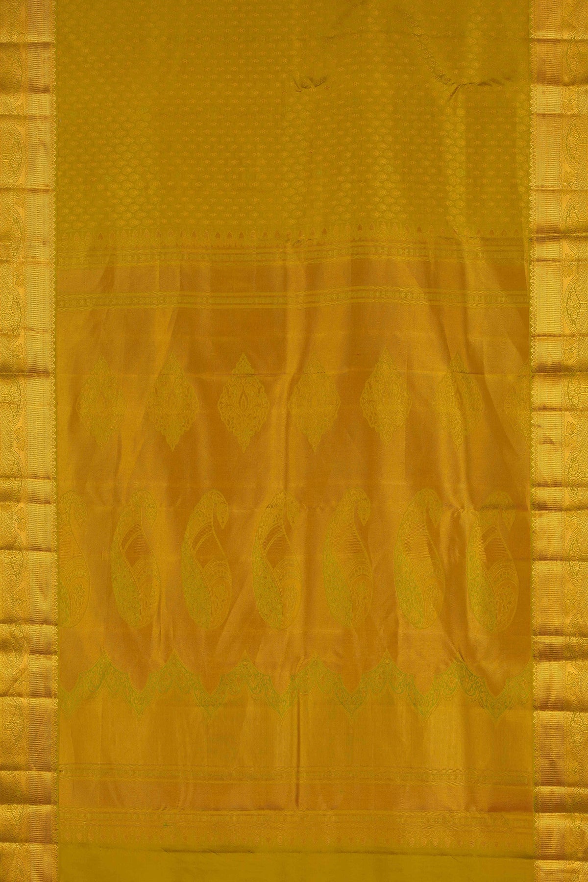 Yellow bridal silk saree