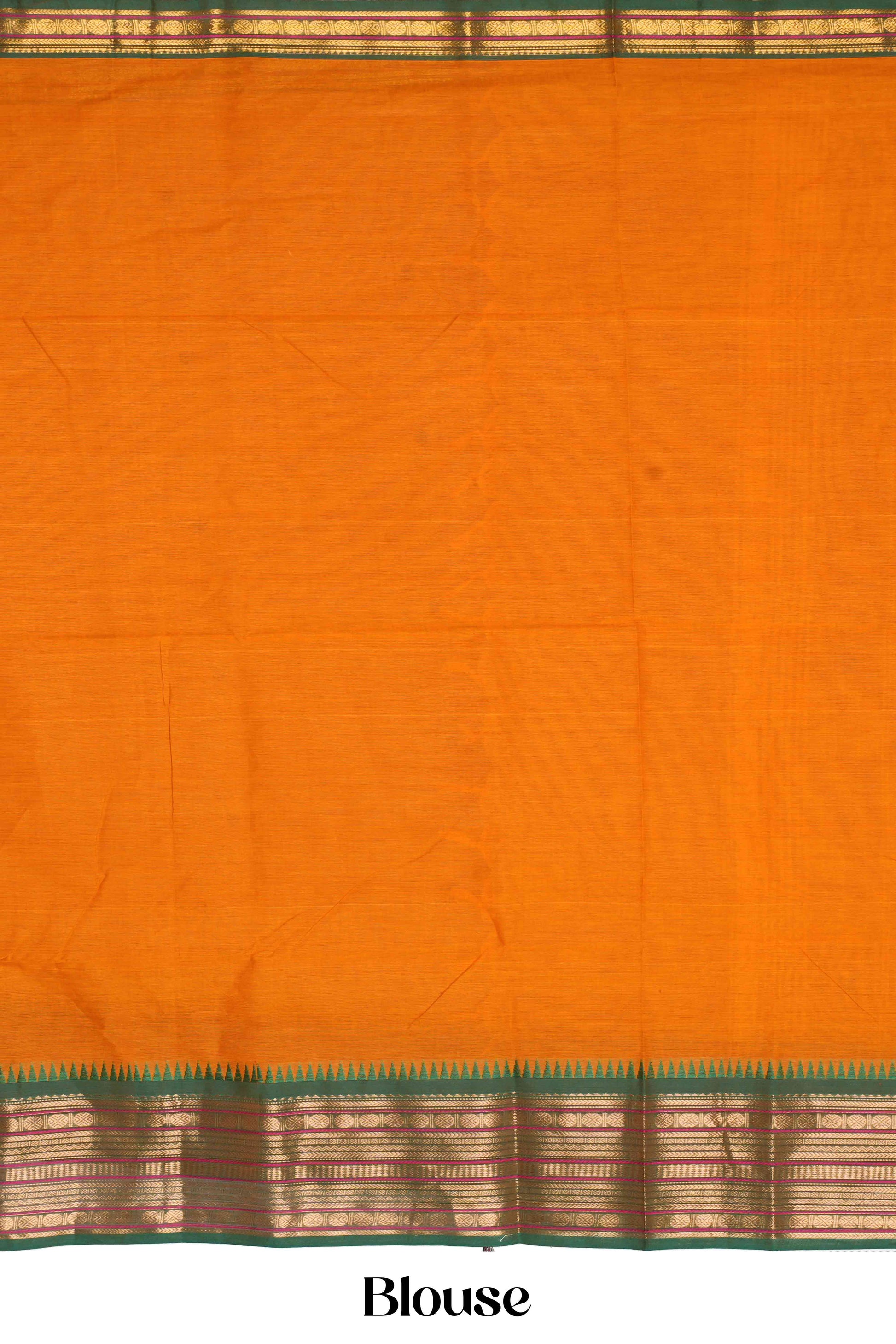 Yellow casual Chirala cotton saree with zari border