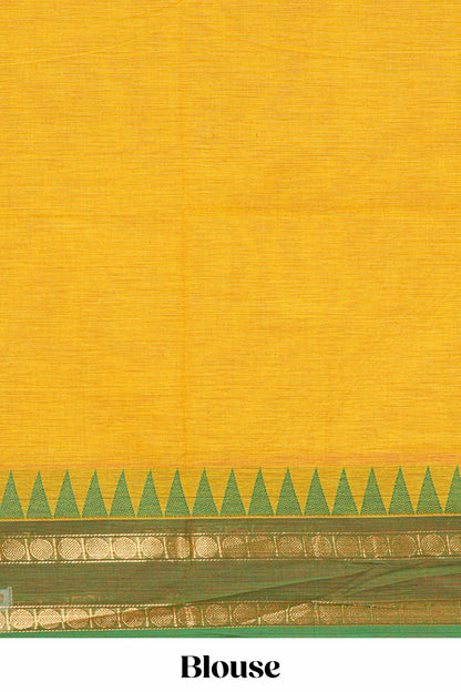  Yellow casual chettinad cotton saree