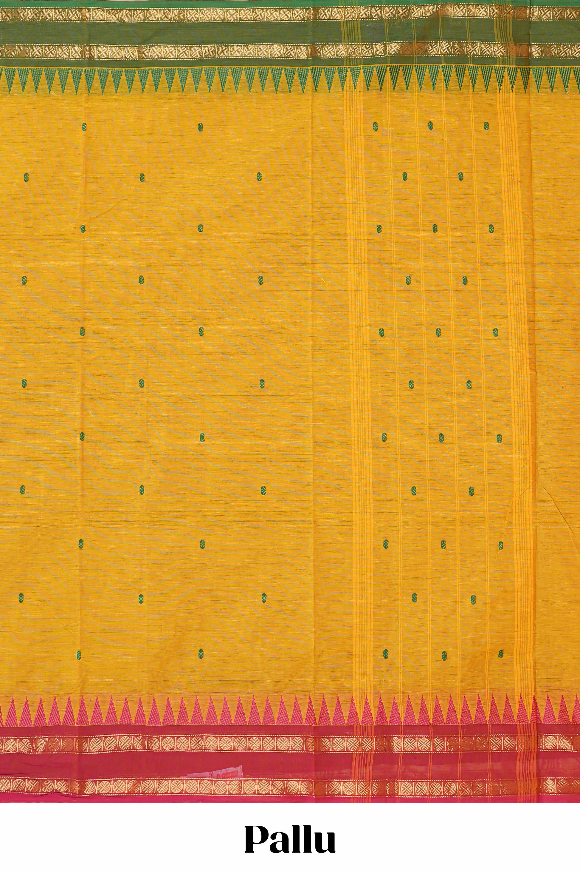  Yellow chettinad cotton saree
