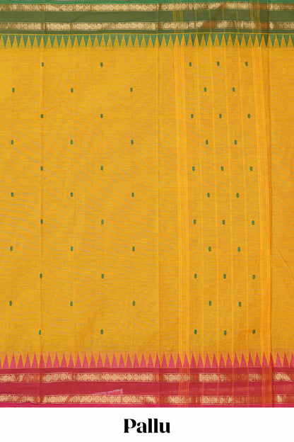  Yellow chettinad cotton saree