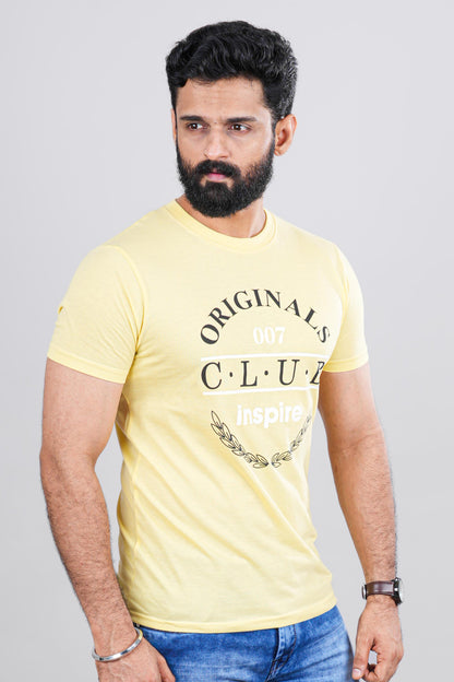 Yellow cotton summer tshirt