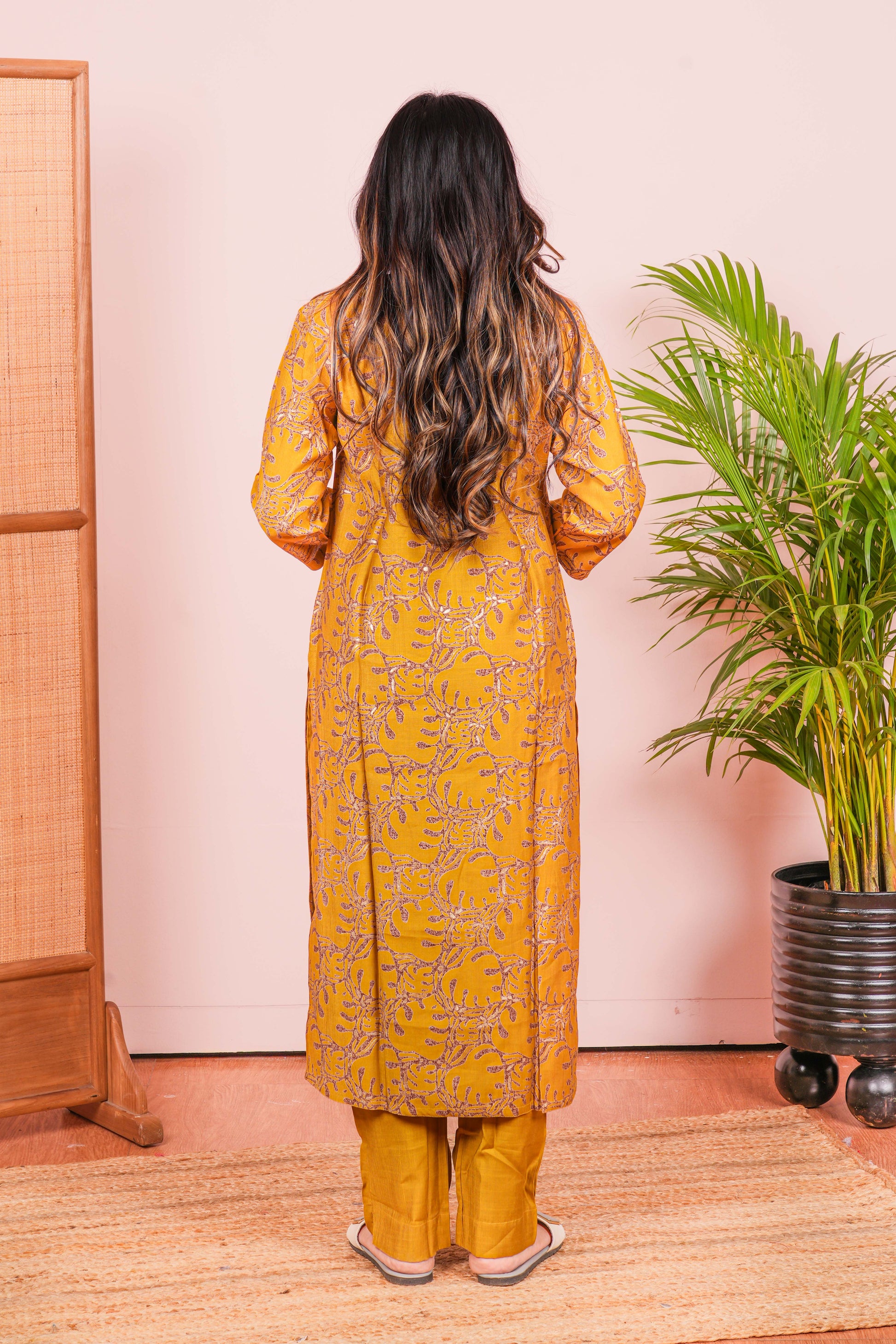Yellow elegant ethnic kurti