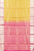 Yellow jacquard silks